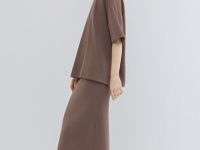 Прямая юбка, Коричневый