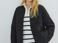 Лёгкая стёганая куртка, Черный