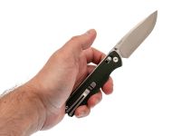 Складной нож SRM Terrier 258L-MG2, сталь 140Cr, рукоять зелёная микарта