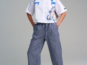 Брюки текстильные для девочек