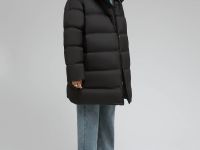 Стеганый пуховик с натуральным пухом