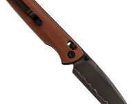 Складной нож SRM Terrier 258L-MN2, сталь 140Cr, рукоять коричневая микарта