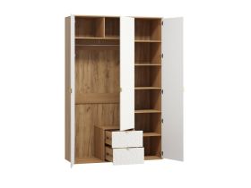 Распашной шкаф Монблан 3-139x215 Ритм Белый