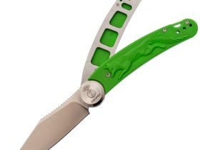 Складной нож Перемен Лисичка, сталь 8Cr14MoV, рукоять FRN, зеленый