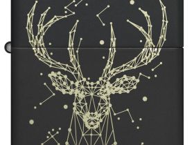 Зажигалка ZIPPO Deer с покрытием Black Matte, латунь/сталь, черная, матовая