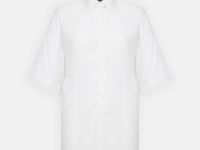 Блузка свободного кроя с коротким рукавом