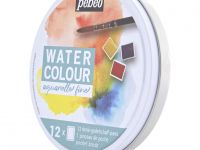 Набор акварельных красок Pebeo "Fine" 12 кювет в круглом металлическом боксе