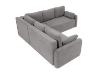 Диван угловой Кирмас-5 Велюр Светло-серый
