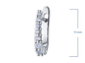 Серьги из белого золота с бриллиантами э4701сг04201605