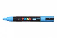 Маркер UNI "POSCA" PC-5M, 1,8-2,5 мм, наконечник пулевидный, цвет голубой