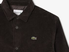 Мужская вельветовая утепленная рубашка Lacoste