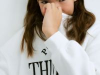 Свитшот с вышивкой для девочек, Белый