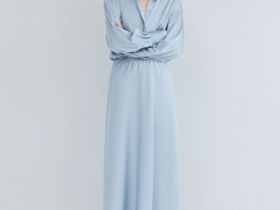 Блузка из сатина, Голубой