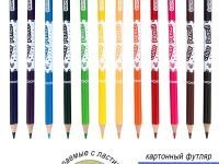 Набор карандашей стираемых цветных Acmeliae 12 цв, картонном футляре