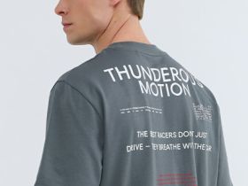 Футболка с принтом, Серый