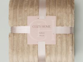 Плед Soft strip, серо-бежевый