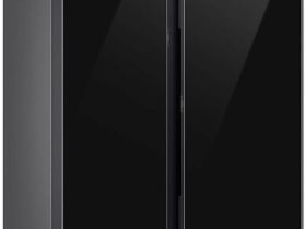 Холодильник Samsung Side-by-Side с автоматически открывающимися дверьми, 646 л Черное стекло