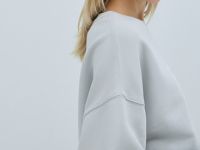 Свитшот с градиентом и принтом, Серый