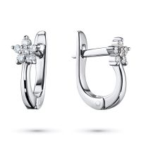 Серьги из белого золота с бриллиантами э0901сг12191140