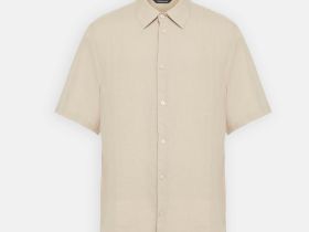 Рубашка изо льна с коротким рукавом