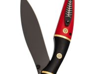 Складной нож Reptilian Трапёр-01 ограниченное издание, сталь D2, рукоять черный и красный G10