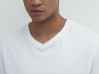 Футболка с V-образным вырезом, Белый