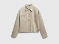 Рубашка из искусственной замши, Бежевый