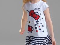 Платье трикотажное для девочки c принтом Hello Kitty