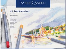 Набор карандашей акварельных Faber-castell "Goldfaber Aqua" 48 цв, в металлической коробке