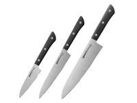 Набор ножей 3 в 1 "Samura HARAKIRI" 11, 23, 85, корроз.-стойкая сталь, ABS пластик