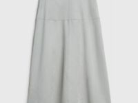 Юбка миди из искусственной замши, Серый