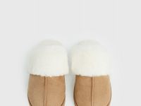 Домашние тапочки с искусственным мехом, Бежевый