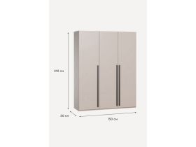 Распашной шкаф Кимбол 3-150x210 Латте с зеркалом