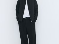 Утеплённый бомбер, Черный