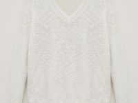 Джемпер из хлопка с v-образным вырезом