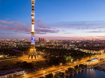 Останкинская башня окрасилась в цвета флага Якутии