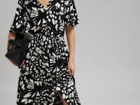 Платье макси с эластичным поясом