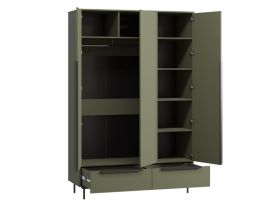Распашной шкаф Квелен 3-144x220 Оливковый