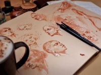 Альбом-склейка для набросков Hahnem?hle "The Cappuccino Pad" 20x20 см 30 л 120 г, светло-коричневый