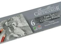 Набор карандашей чернографитных Cretacolor "Cleos" 6 шт 8B-2H в металл коробке