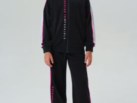 Комплект трикотажный для девочек: толстовка, брюки