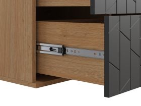 Витрина Монблан 2-93x195 Грань Графитовый