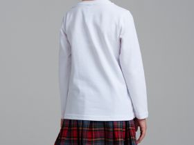 Фуфайка трикотажная для девочек (футболка с длинными рукавами)