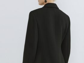 Приталенный жакет, Черный