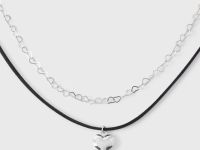 Многослойное ожерелье с сердцем Глория Джинс