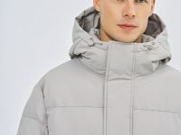 Утеплённая куртка с капюшоном, Серый