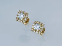 Пусеты из желтого золота э0312пс02181600