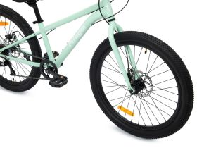 Подростковый велосипед Pifagor Level Up 24, год 2024, цвет Зеленый-Голубой