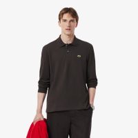 Мужское поло Lacoste L.12.21 классического кроя с длинным рукавом
