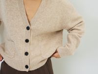 Кардиган из мягкой пряжи с шерстью, Бежевый